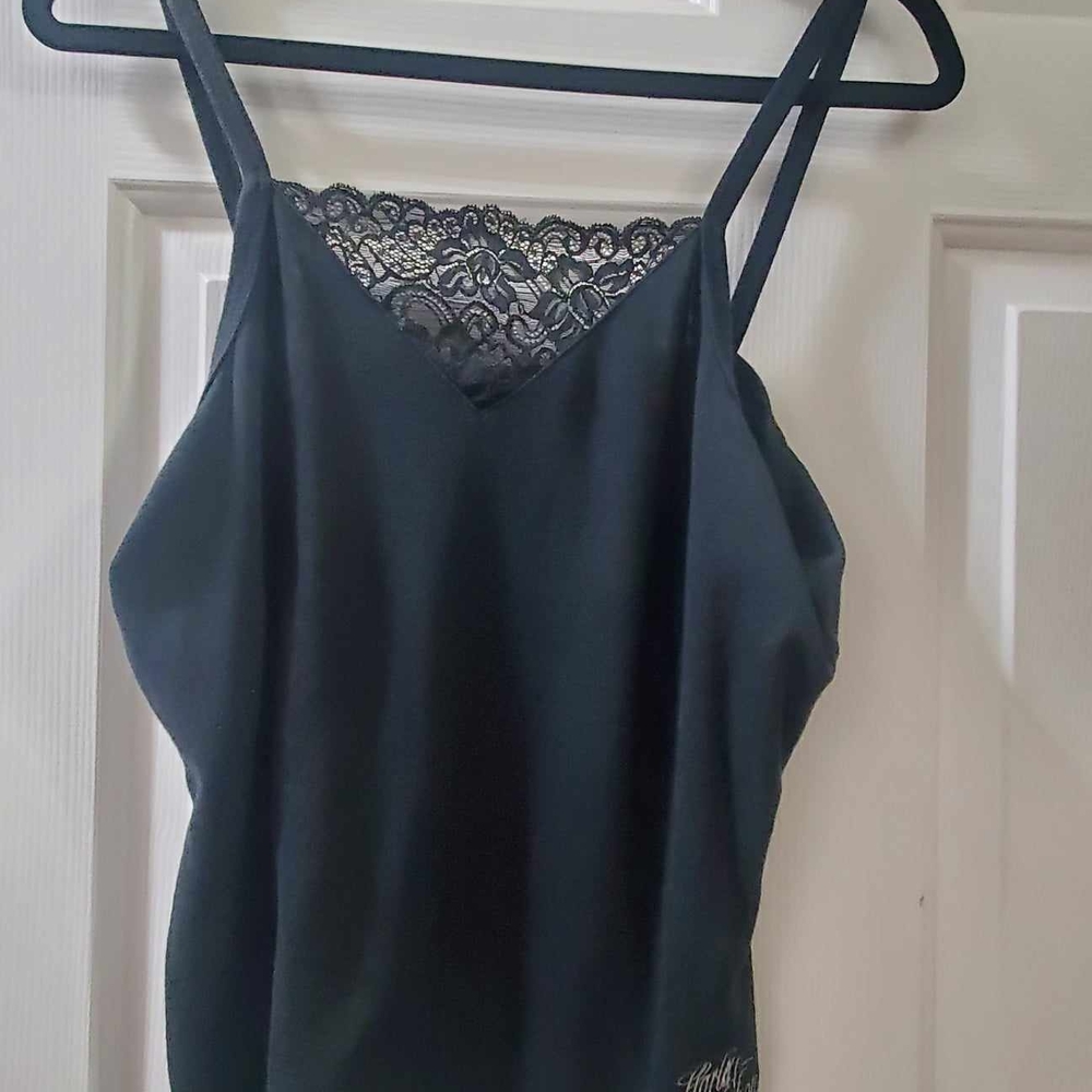 Elegant Black Lace Trim Women's Top